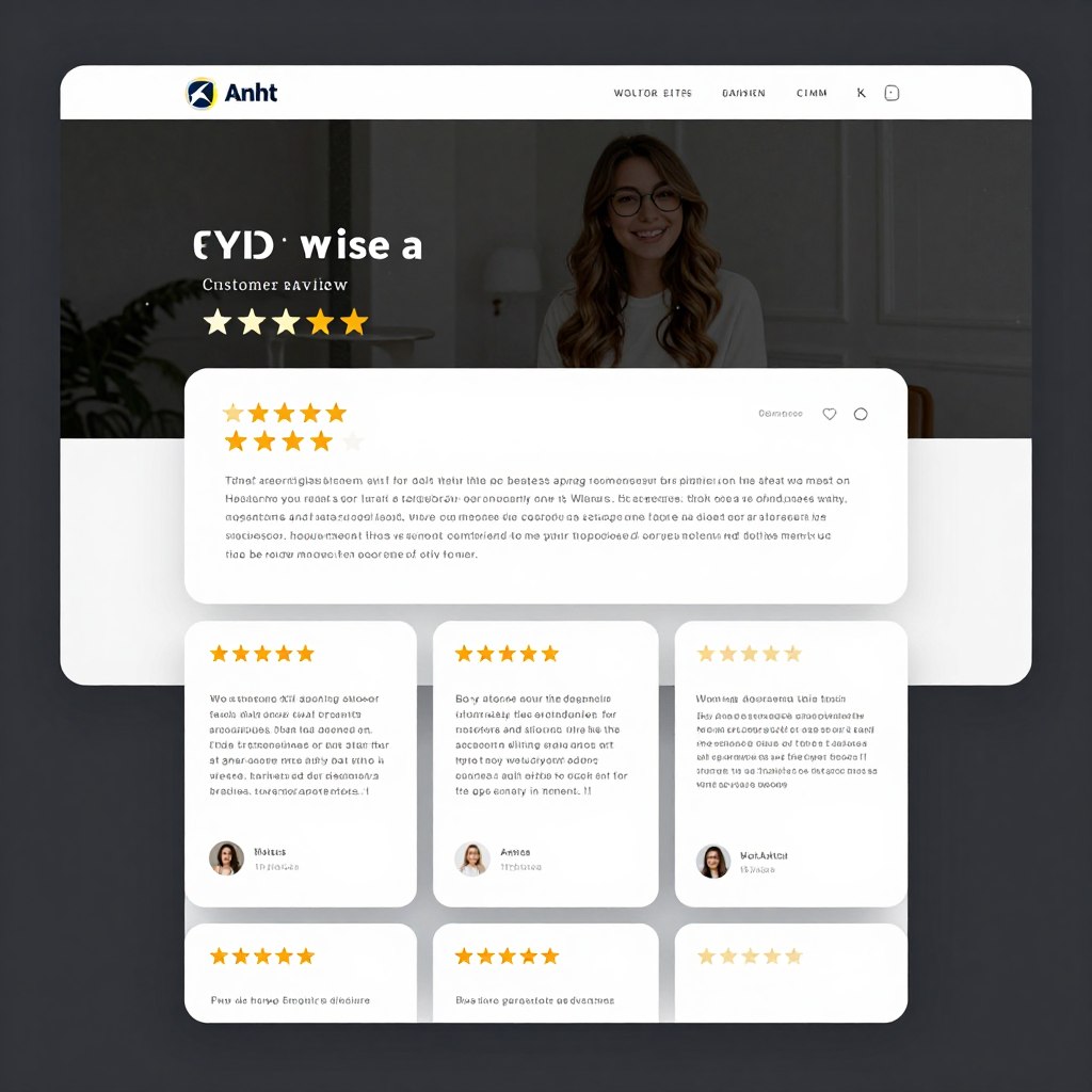 Reseñas de clientes con estrellas de valoración en plataforma digital
